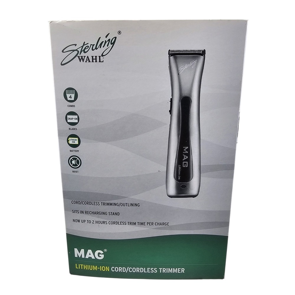 Wahl Professional Sterling Mag Cord/Cordless Trimmer Model 8779 Silver